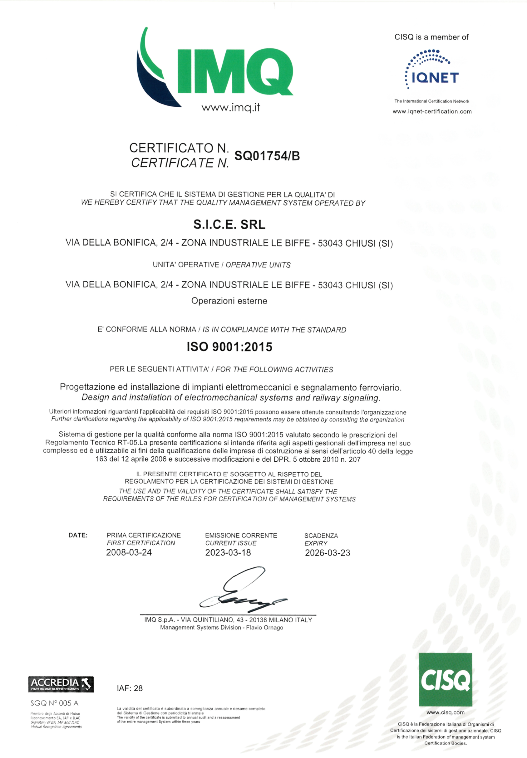 IMQ Cert