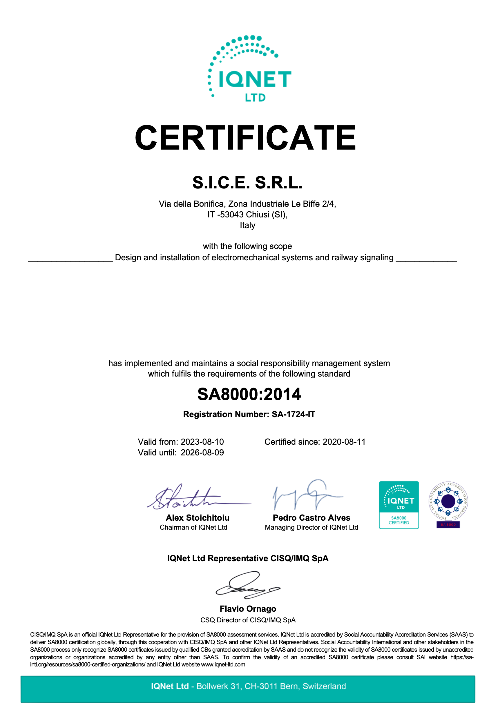 IQNET SA8000